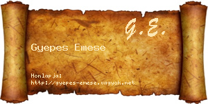 Gyepes Emese névjegykártya