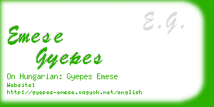 emese gyepes business card